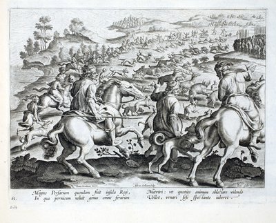 Herrscher von Persien gibt den Befehl zur Jagd, Illustration aus 